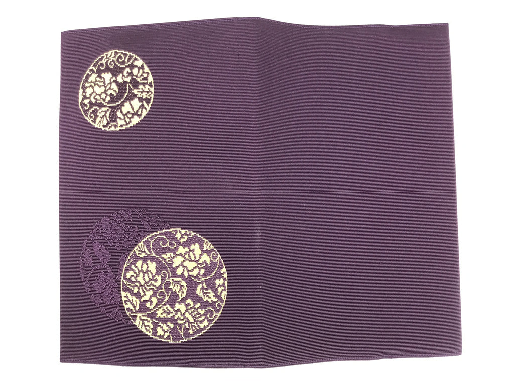 Japanese Gift Envelopes Silk Cover Vtg Purple Kinpu Fukusa Wedding Funeral BA701