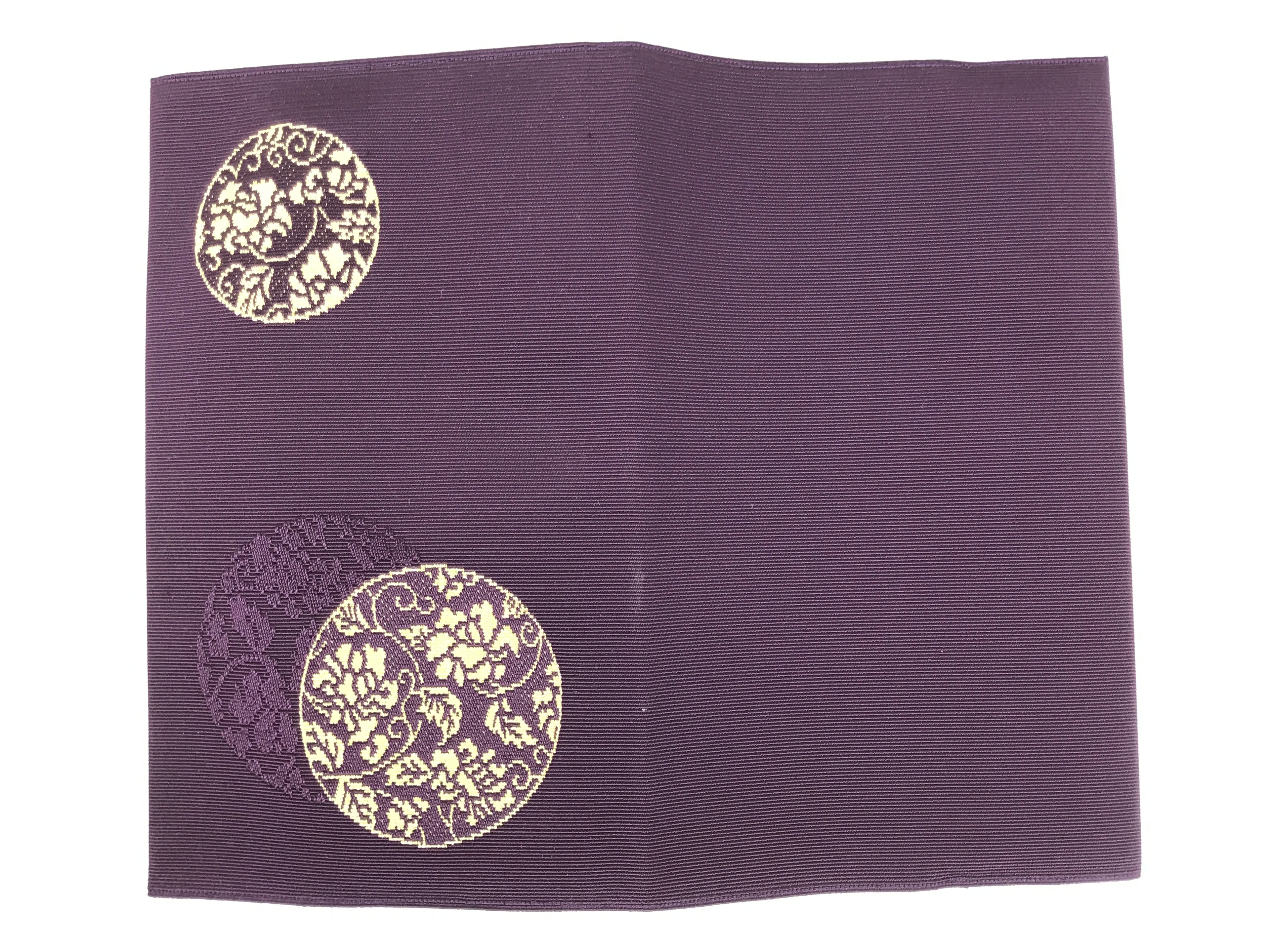 Japanese Gift Envelopes Silk Cover Vtg Purple Kinpu Fukusa Wedding Funeral BA701