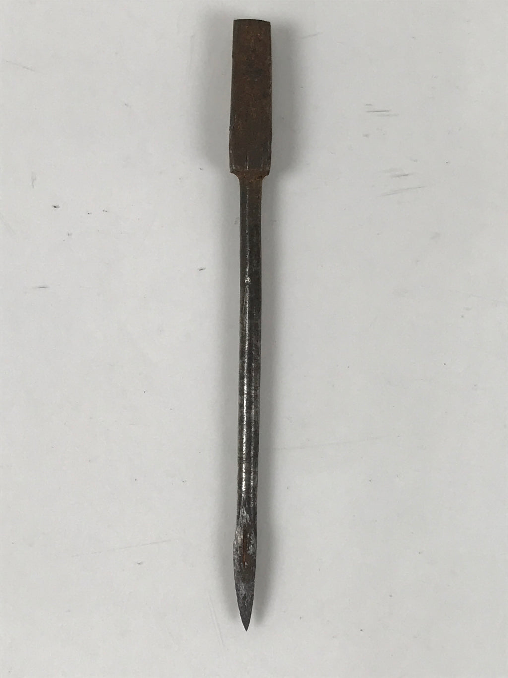 Japanese Gimlet Bit Kiri Carpentry Vtg Woodworking Tool Brown Metal T320