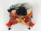 Japanese Girl Festival Princess Ohinasama Doll Vtg Hina Matsuri Silk Red ID513