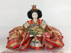 Japanese Girl Festival Princess Prince Doll Hina Matsuri Silk Red Green ID556