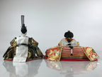 Japanese Girl Festival Princess Prince Doll Hina Matsuri Silk Red Green ID556