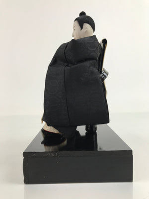 Japanese Girl Festival Young Guard Wood Hina Doll Matsuri Silk Black ID563