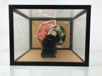 Japanese Glass Case Big Doll Ningyo Princess Vtg Girl's Day Ohinasama Silk ID656