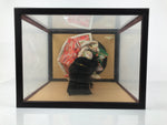 Japanese Glass Case Big Doll Ningyo Princess Vtg Girl's Day Ohinasama Silk ID656