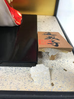 Japanese Glass Case Big Doll Ningyo Princess Vtg Girl's Day Ohinasama Silk ID657