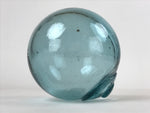 Japanese Glass Fishing Float Ukidama Buoy Ball Vtg Bindama Clear Light Blue GF1