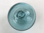 Japanese Glass Fishing Float Ukidama Buoy Ball Vtg Bindama Clear Light Blue GF1