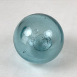 Japanese Glass Fishing Float Ukidama Buoy Ball Vtg Bindama Clear Light Blue GF1