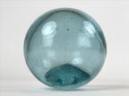 Japanese Glass Fishing Float Ukidama Buoy Ball Vtg Bindama Clear Light Blue GF2