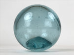 Japanese Glass Fishing Float Ukidama Buoy Ball Vtg Bindama Clear Light Blue GF2