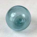 Japanese Glass Fishing Float Ukidama Buoy Ball Vtg Bindama Clear Light Blue GF2