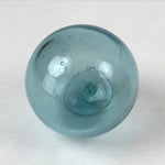 Japanese Glass Fishing Float Ukidama Buoy Ball Vtg Bindama Clear Light Blue GF2