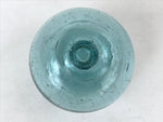 Japanese Glass Fishing Float Ukidama Buoy Ball Vtg Bindama Clear Light Blue GF4