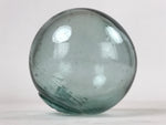 Japanese Glass Fishing Float Ukidama Buoy Ball Vtg Bindama Clear Light Blue GF5