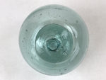 Japanese Glass Fishing Float Ukidama Buoy Ball Vtg Bindama Clear Light Blue GF5