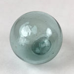 Japanese Glass Fishing Float Ukidama Buoy Ball Vtg Bindama Clear Light Blue GF5