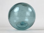 Japanese Glass Fishing Float Ukidama Buoy Ball Vtg Bindama Clear Light Blue GF6