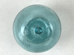 Japanese Glass Fishing Float Ukidama Buoy Ball Vtg Bindama Clear Light Blue GF6