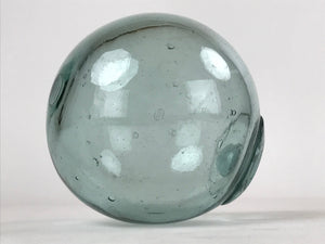 Japanese Glass Fishing Float Ukidama Buoy Ball Vtg Bindama Clear Light Blue GF7