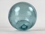 Japanese Glass Fishing Float Ukidama Buoy Ball Vtg Bindama Clear Light Blue GF8