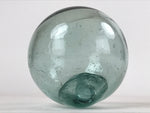 Japanese Glass Fishing Float Ukidama Buoy Ball Vtg Bindama Clear Light Blue GF9