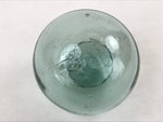 Japanese Glass Fishing Float Ukidama Buoy Ball Vtg Bindama Clear Light Blue GF9