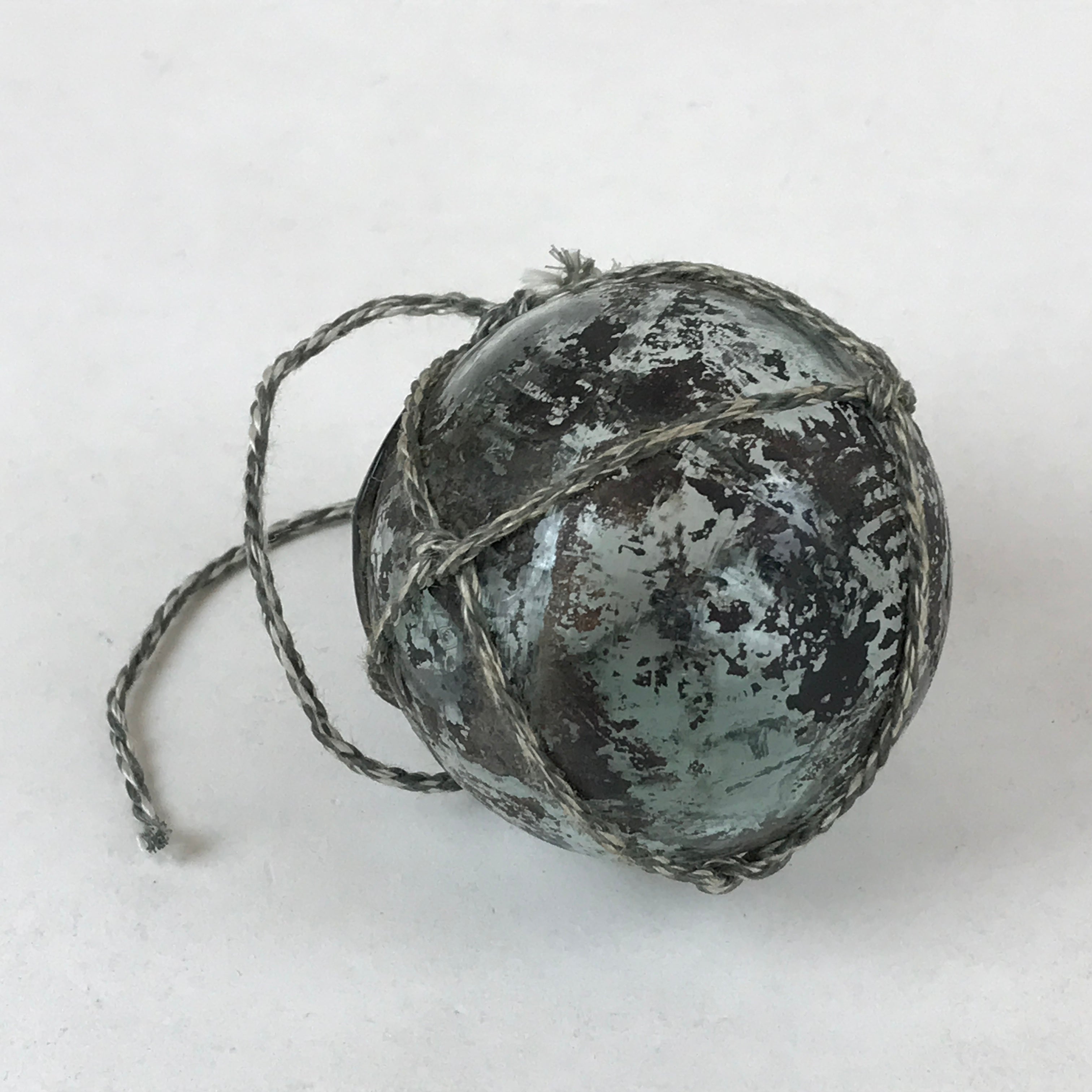 antique aluminum fishing net floats Japanese Glass Fishing Float Ukidama Buoy Ball Vtg Bindama Rope Small