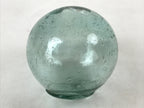 Japanese Glass Fishing Float Ukidama Buoy Ball Vtg Bindama Small Clear Blue GF33