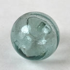 Japanese Glass Fishing Float Ukidama Buoy Ball Vtg Bindama Small Clear Blue GF33
