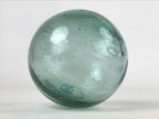 Japanese Glass Fishing Float Ukidama Buoy Ball Vtg Bindama Small Clear Blue GF34