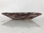 Japanese Glass Suiban Flower Vase Vtg Pottery Ikebana Arrangement Purple Y330