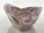 Japanese Glass Suiban Flower Vase Vtg Pottery Ikebana Arrangement Purple Y330
