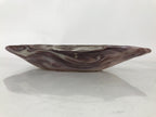 Japanese Glass Suiban Flower Vase Vtg Pottery Ikebana Arrangement Purple Y330