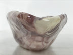 Japanese Glass Suiban Flower Vase Vtg Pottery Ikebana Arrangement Purple Y330