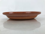Japanese Glazed Clay Terracotta Plate Sara Vtg Kozara Serving Dish Orange Y379