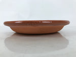 Japanese Glazed Clay Terracotta Plate Sara Vtg Kozara Serving Dish Orange Y379