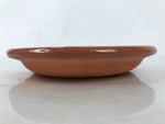 Japanese Glazed Clay Terracotta Plate Sara Vtg Kozara Serving Dish Orange Y379