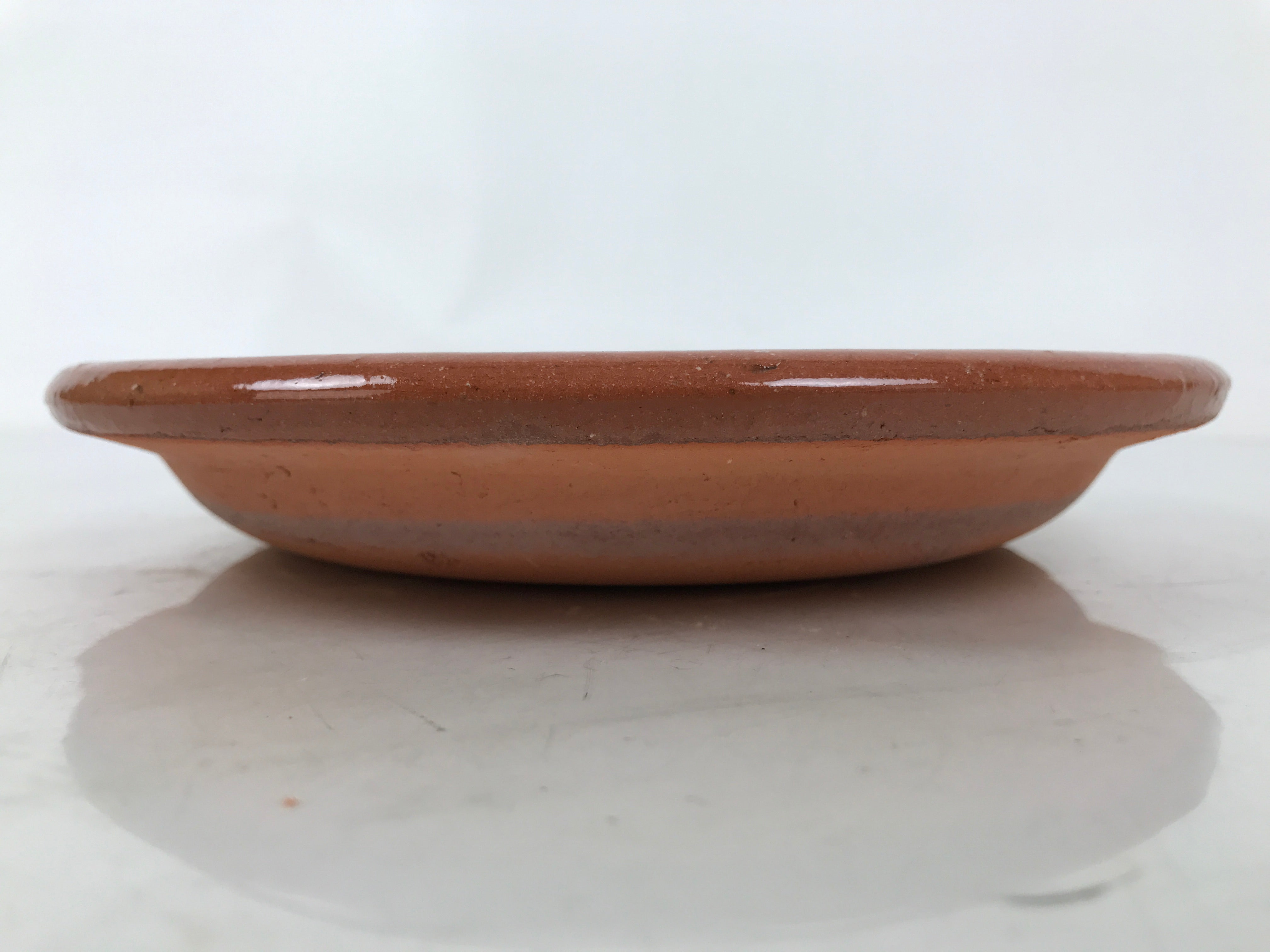 Japanese Glazed Clay Terracotta Plate Sara Vtg Kozara Serving Dish