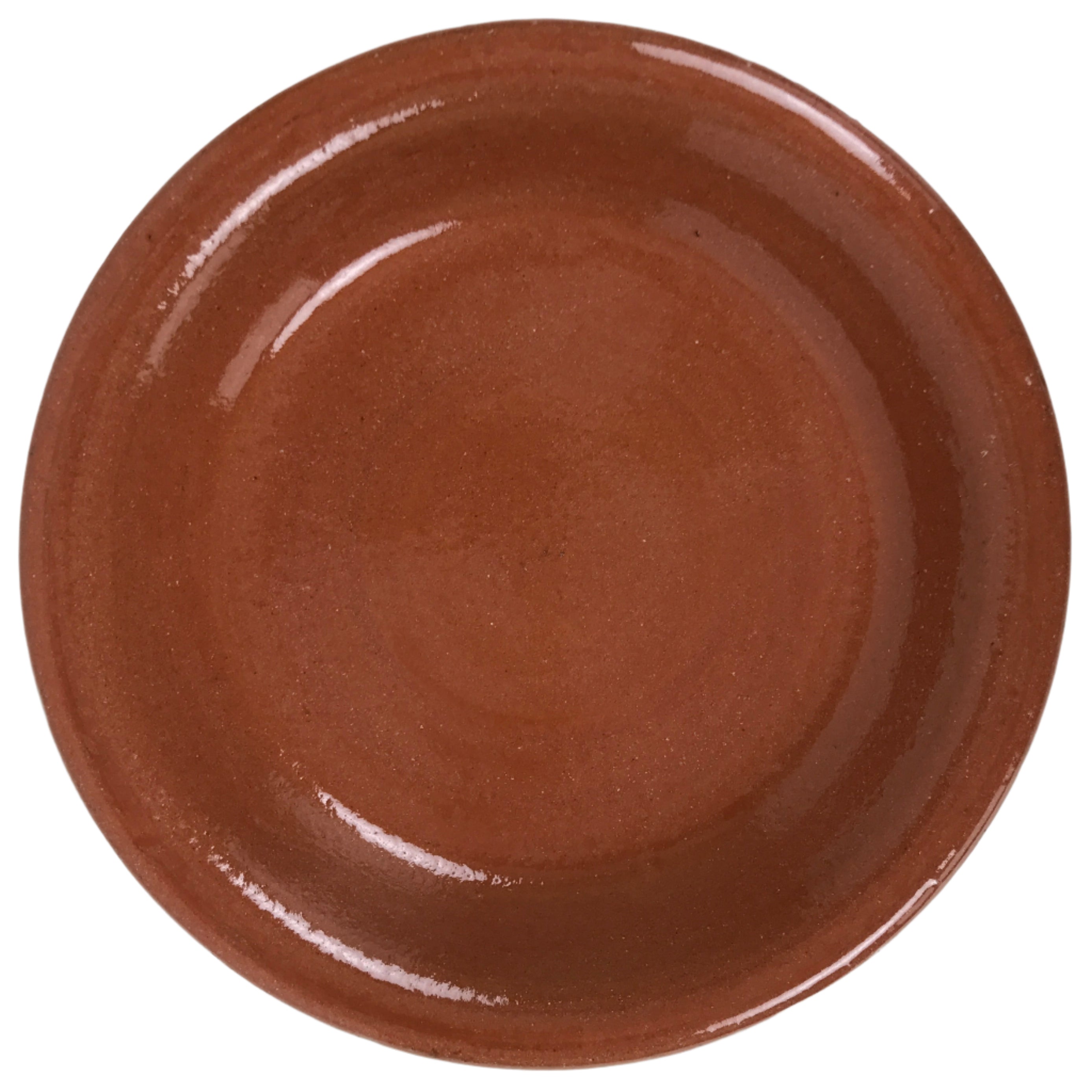 Japanese Glazed Clay Terracotta Plate Sara Vtg Kozara Serving Dish