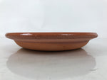 Japanese Glazed Clay Terracotta Plate Sara Vtg Kozara Serving Dish Orange Y381