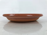 Japanese Glazed Clay Terracotta Plate Sara Vtg Kozara Serving Dish Orange Y381