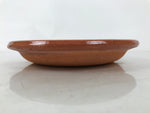 Japanese Glazed Clay Terracotta Plate Sara Vtg Kozara Serving Dish Orange Y381