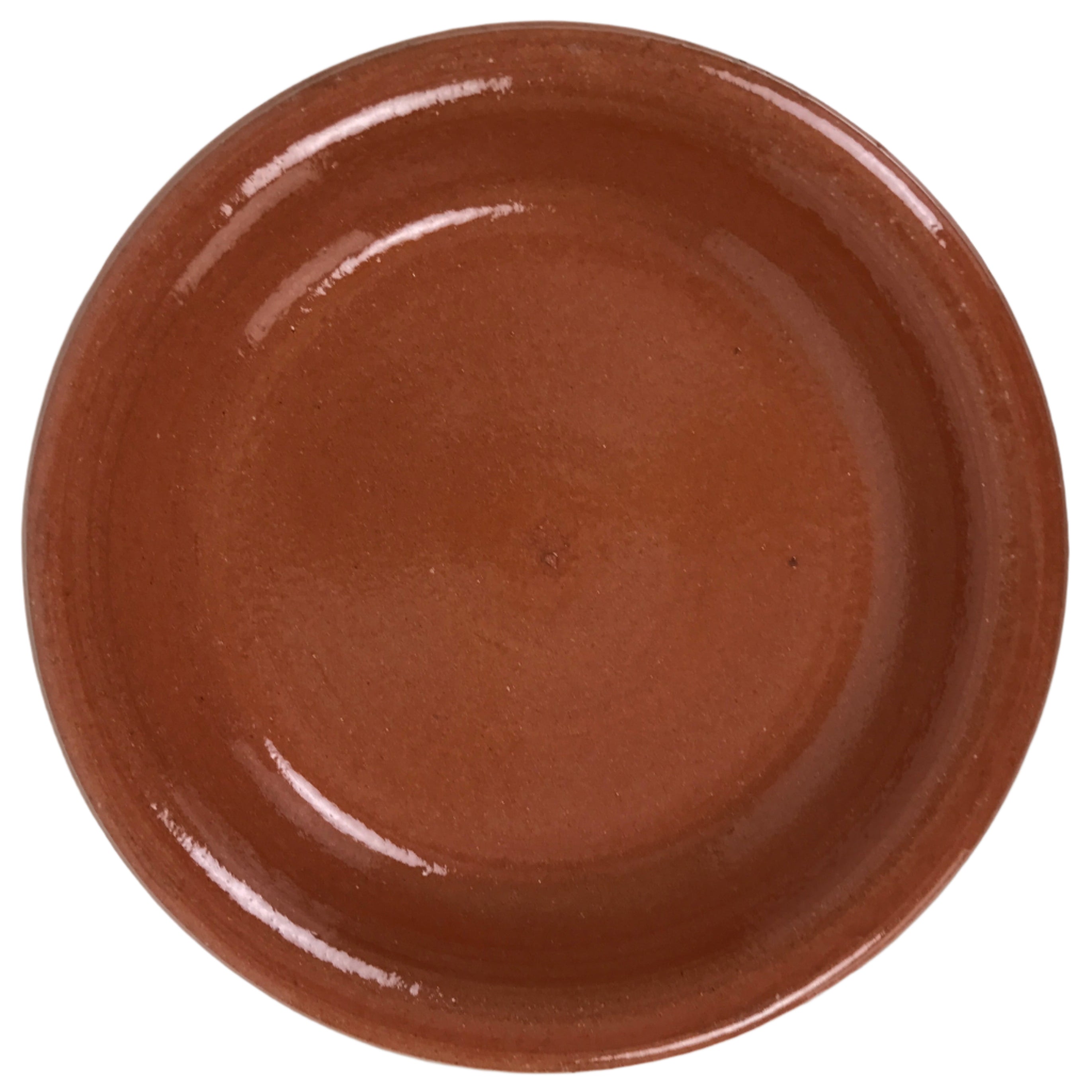 Japanese Glazed Clay Terracotta Plate Sara Vtg Kozara Serving Dish Orange Y381