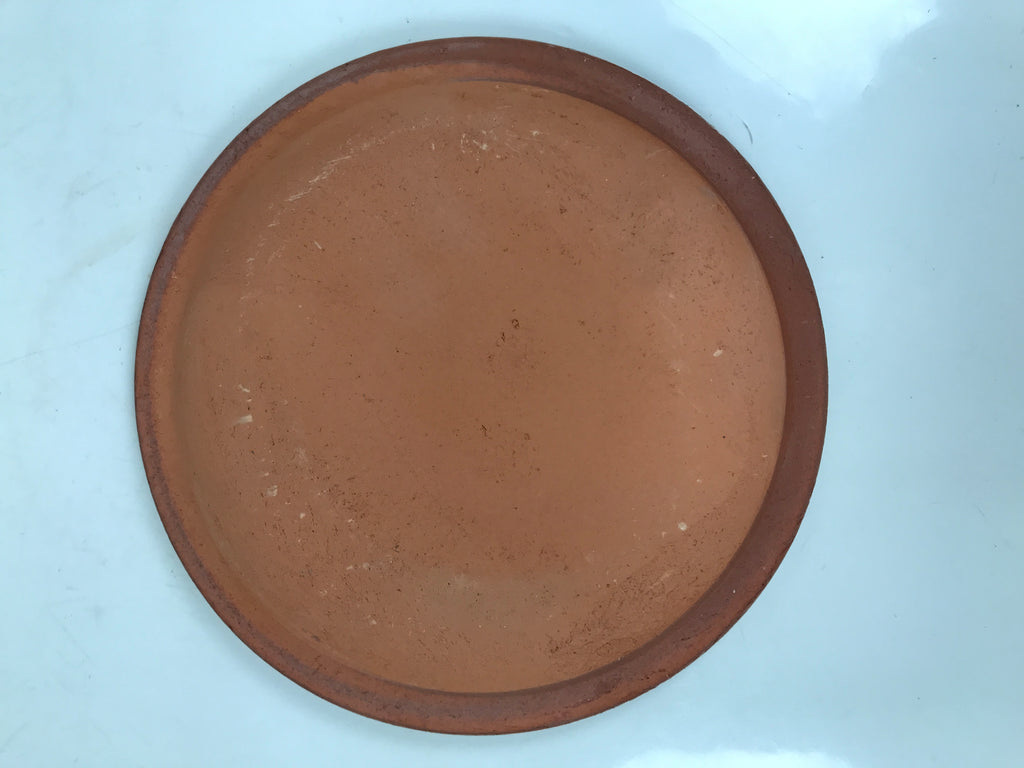Japanese Glazed Clay Terracotta Plate Sara Vtg Kozara Serving Dish Orange Y382