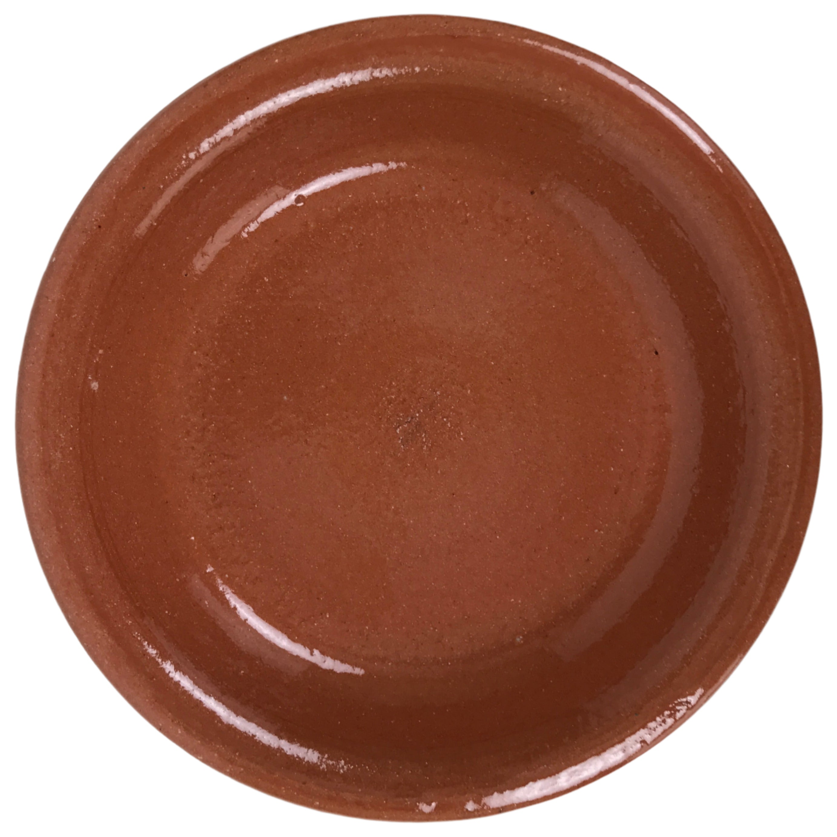 Japanese Glazed Clay Terracotta Plate Sara Vtg Kozara Serving Dish Orange Y382