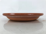 Japanese Glazed Clay Terracotta Plate Sara Vtg Kozara Serving Dish Orange Y383