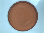 Japanese Glazed Clay Terracotta Plate Sara Vtg Kozara Serving Dish Orange Y383