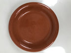 Japanese Glazed Clay Terracotta Plate Sara Vtg Kozara Serving Dish Orange Y384