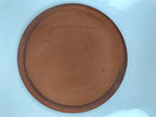 Japanese Glazed Clay Terracotta Plate Sara Vtg Kozara Serving Dish Orange Y384
